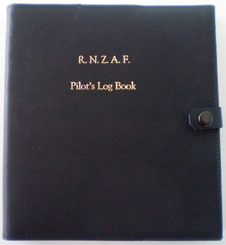 Leather Cover - Black -  for RNZAF Pilot Log Book